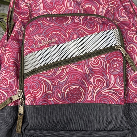 L.L. Bean | Multipocket Laptop Backpack Pink Swirl - Picture 2 of 9